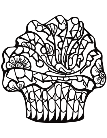 Anti-stress flower cupcake